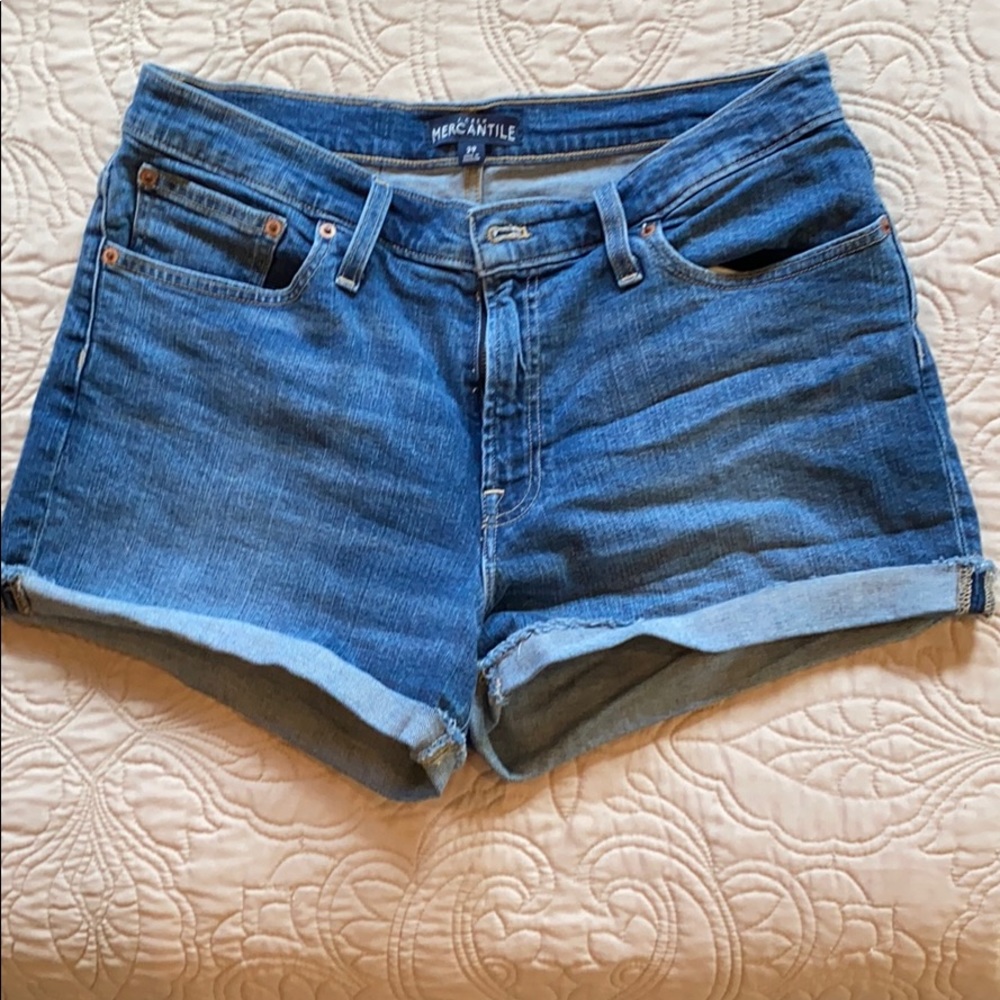 J.crew mercantile blue jean roll up short